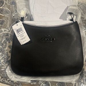 Brand New Coach Black Leather Shoulder Bag